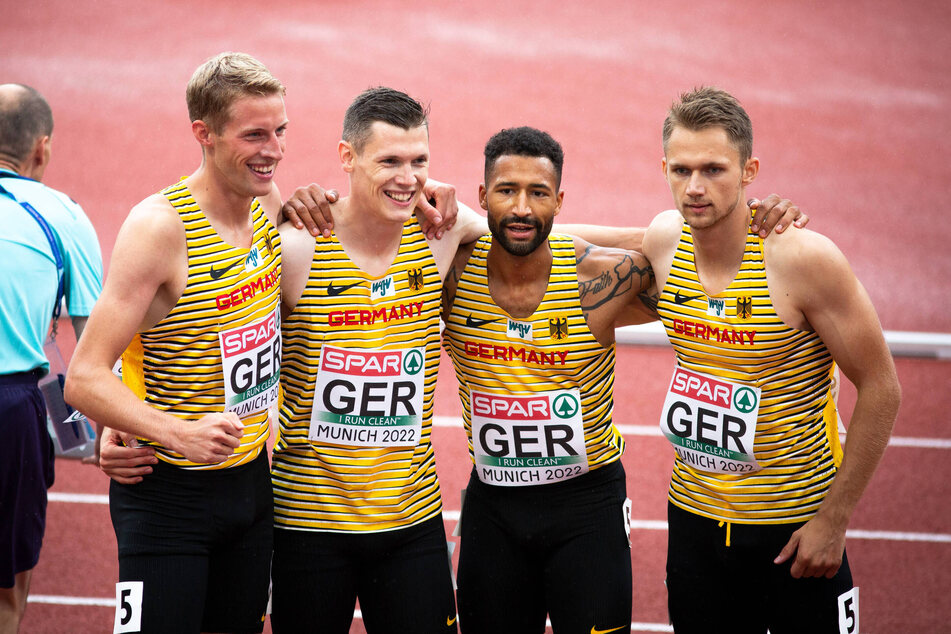 Die Männerstaffel lief im Halbfinale sogar deutschen Rekord.