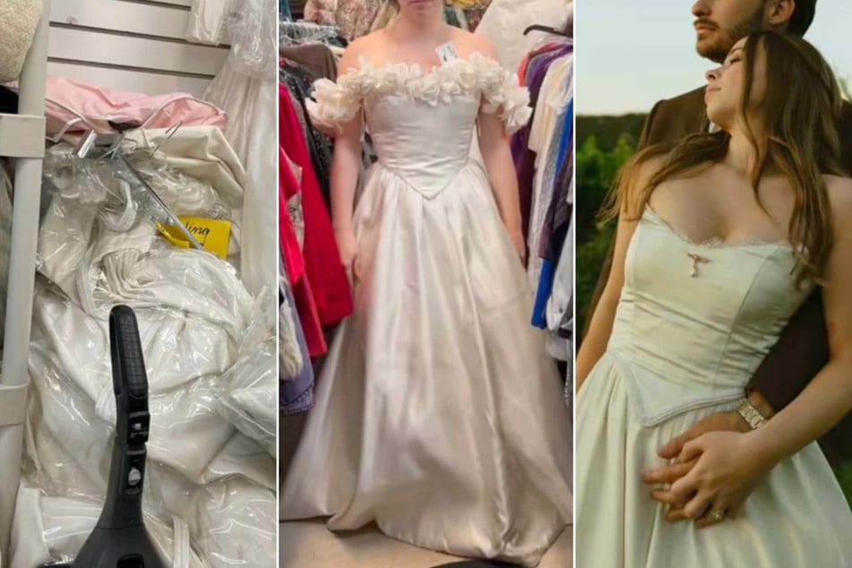 Adrian transformed this old second-hand dress into an absolute dream gown. The 26-year-old showed the transformation on TikTok!