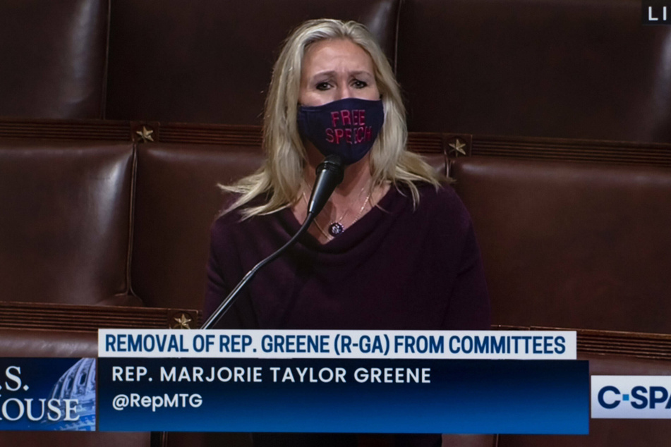 Rep. Marjorie Taylor Greene pled her case on the House floor on Thursday afternoon prior to a vote calling for her removal from committee appointments.