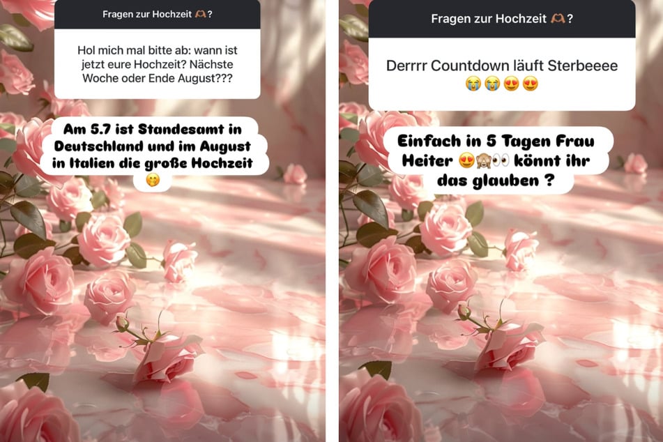 Am Samstag wird das Paar standesamtlich getraut, von da an wird Leyla den Nachnamen Heiter tragen.
