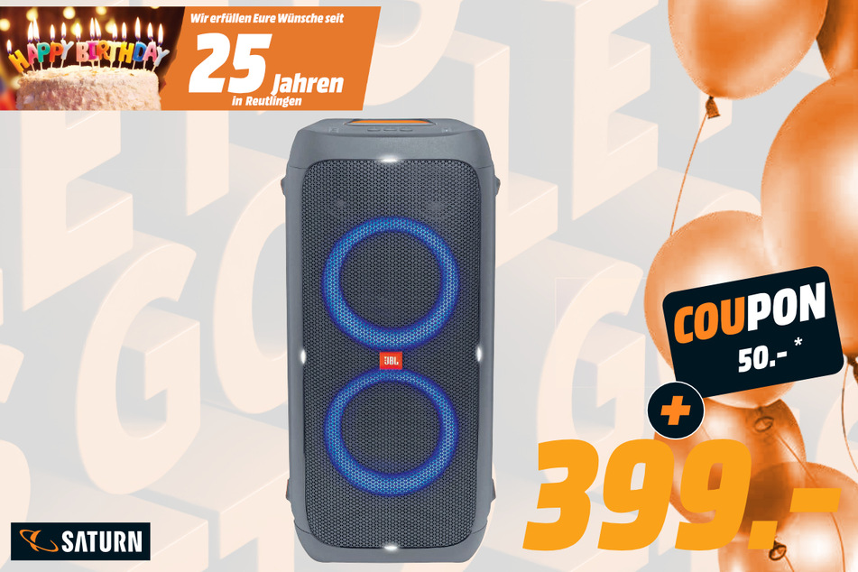 JBL-Partybox für 399 Euro + 50-Euro-Coupon.