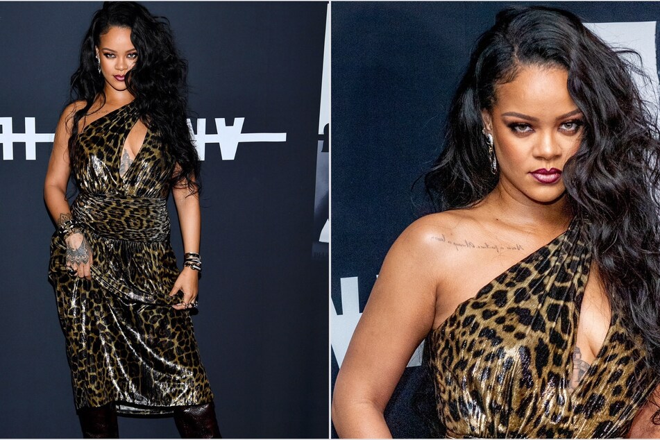 Rihanna roars with chic leopard fit and revamped hair color