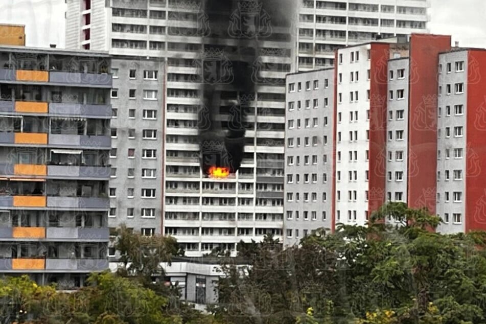 Flammen und Rauch sind deutlich sichtbar gewesen.