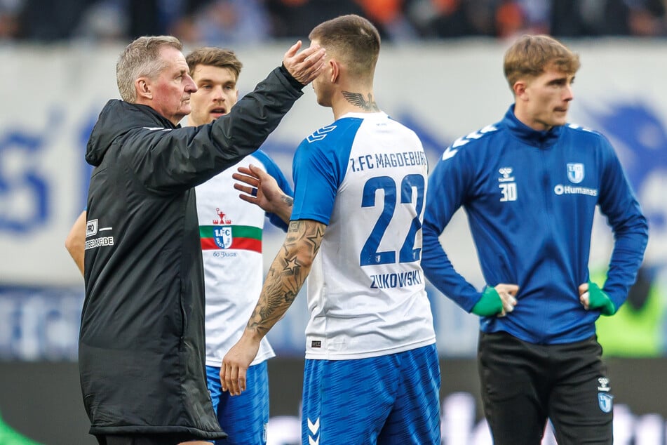 Nach dem Abpfiff war die Enttäuschung beim 1. FC Magdeburg nur von kurzer Dauer.