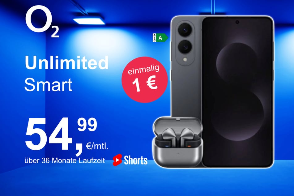 Das Samsung Galaxy S25 Edge + Buds 3 Pro im o2 Mobile Unlimited Smart für einmalig 1 Euro.