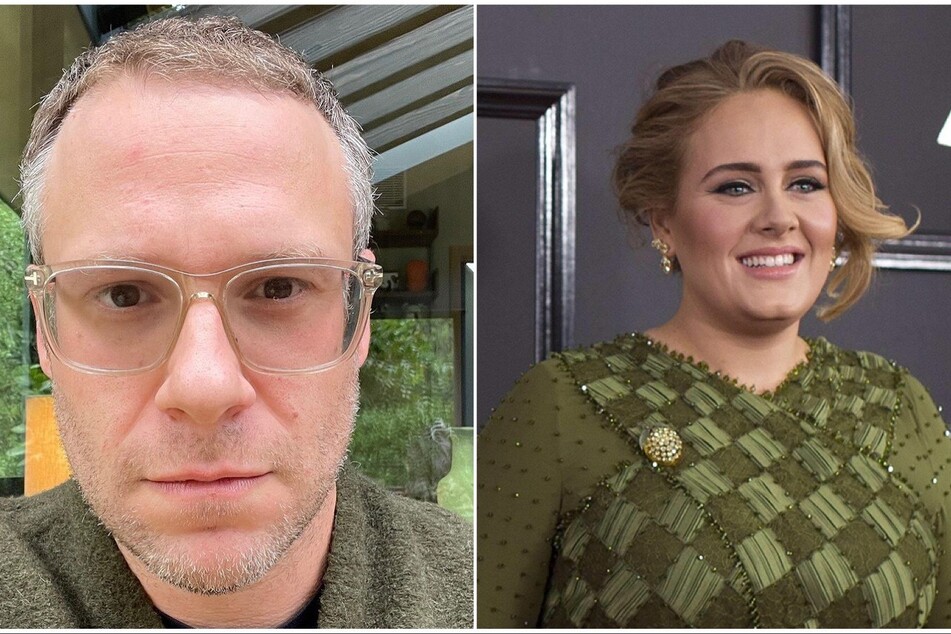Seth Rogen (l) hilariously admitted to getting really high before attending Adele's (r) One Night Only concert.