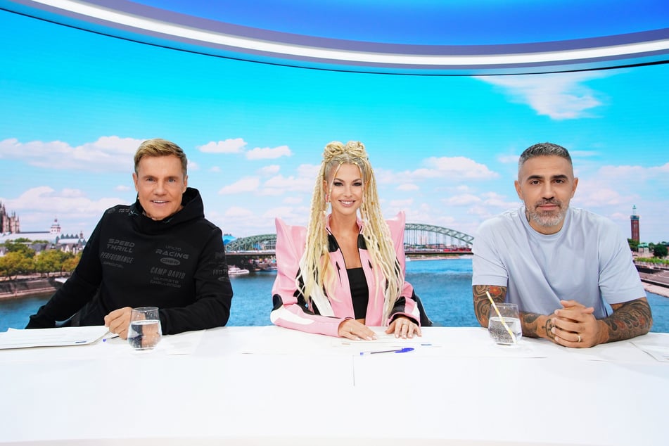 Sitzen auch im nächsten Jahr am DSDS-Jurypult: Poptitan Dieter Bohlen (72, l.), Ballermann-Star Isi Glück (35) und Rapper Bushido (47).