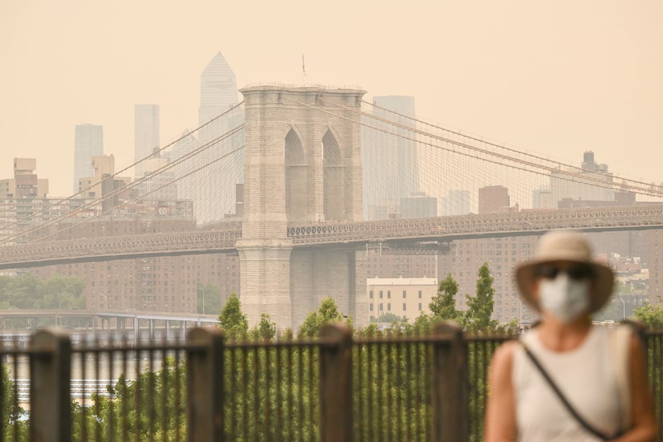 Smoke from Canadian wildfires continued to spark low air quality in the eastern US on Saturday.