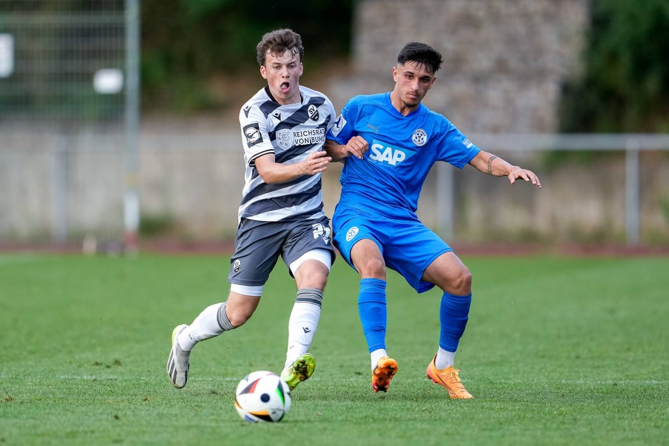 Potenzieller Neuzugang: Mittelfeldmann Jannis Boziaris (22, r.) von Astoria Walldorf steht vor dem Sprung zu Energie Cottbus.
