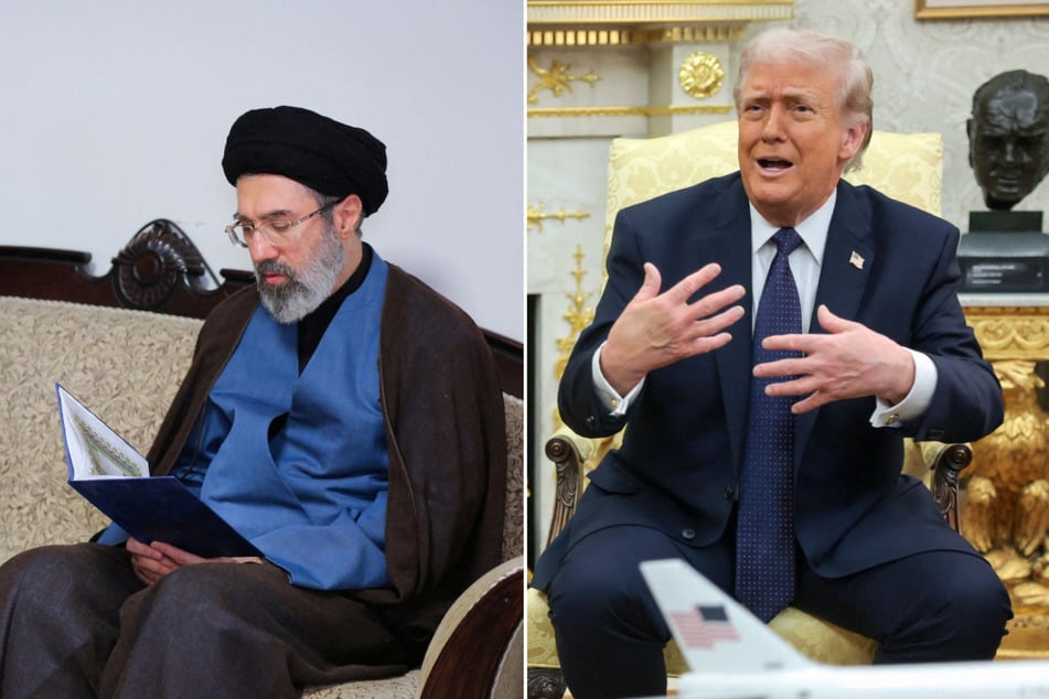 President Donald Trump demanded control over who gets to replace Ayatollah Ali Khamenei as Iran's supreme leader and dismissed Mojtaba Khamenei (l.) as a "lightweight."