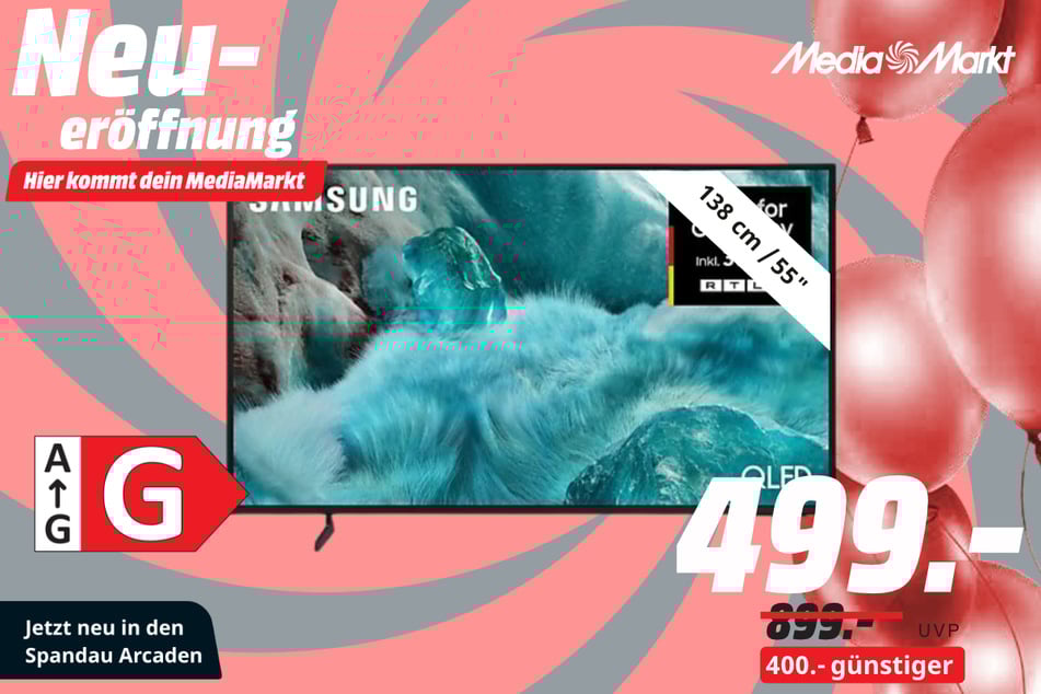 55-Zoll-Samsung-Fernseher für 499 statt 899 Euro.