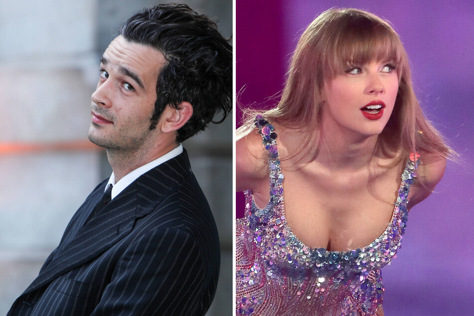 Taylor Swift (r) and Matty Healy are reportedly taking things slow, as the Anti-Hero singer is wary of committing to a new romance just a month after her breakup.