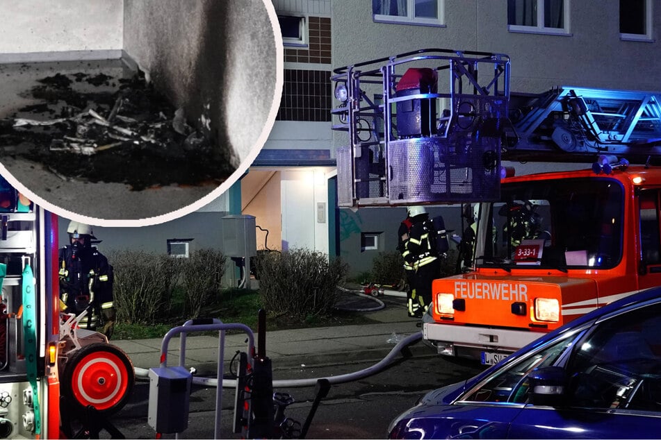 Leipzig: Paunsdorfer Platte evakuiert! Feuerteufel zündeln in Treppenhaus