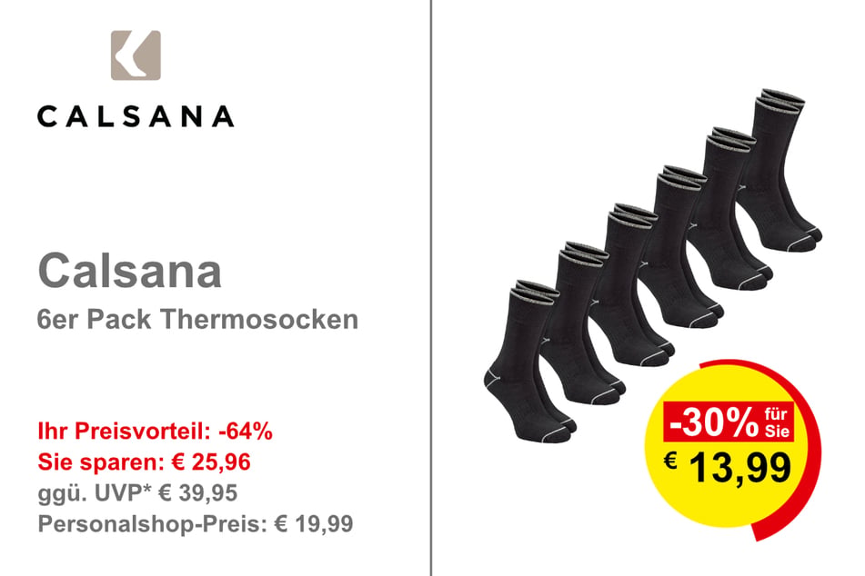 Calsana 6er Pack Thermosocken