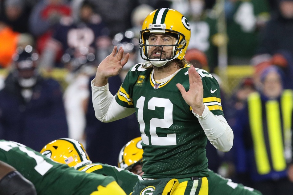 Packers quarterback Aaron Rodgers threw four touchdowns against the Bears on Sunday night.
