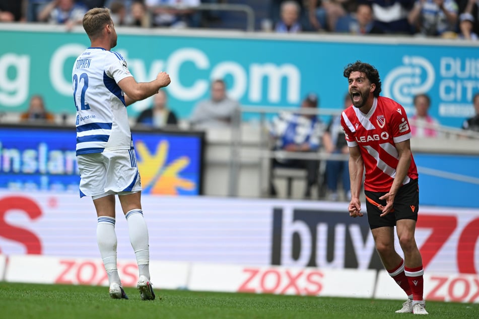 Auch Dominik Pelivan (29, r.) will seine ganze Konzentration auf das eigene Spiel richten und nicht gen Duisburg blicken.