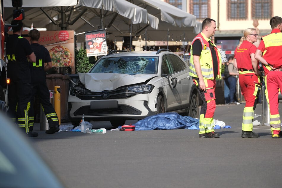 Das Auto des Fahrers, ein VW Taigo.