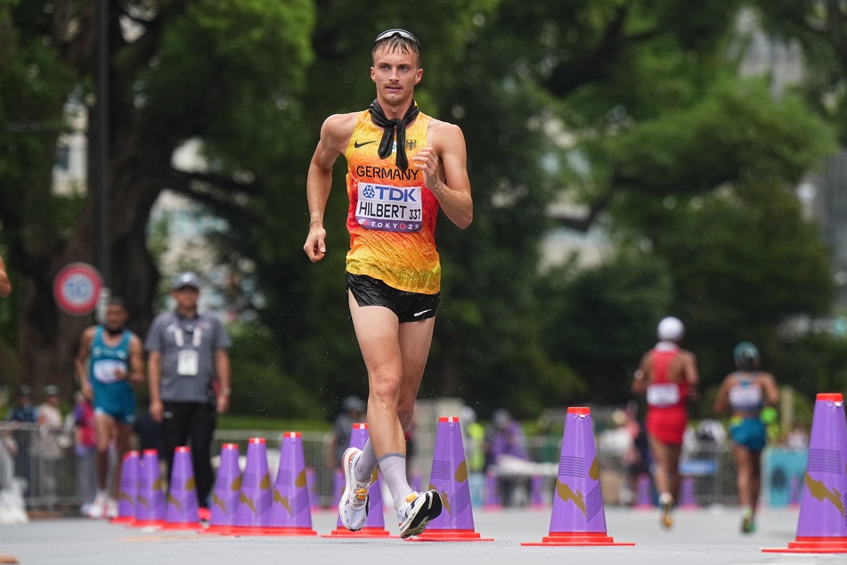 Der deutsche Geher Jonathan Hilbert (30) erreichte bei seinem Comeback in Tokio einen starken 16. Platz.