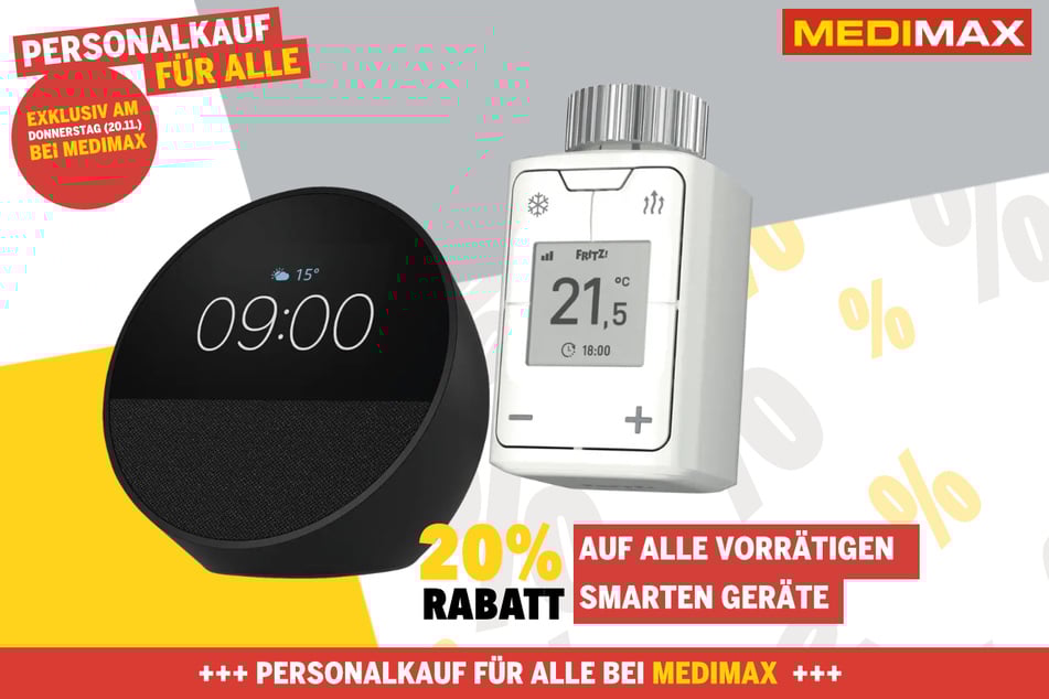 20 Prozent Nachlass auf alle Produkte aus dem Bereich Smart Home.