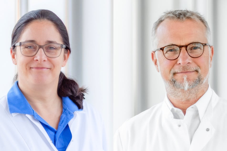 Constanze Schwarz, Chefärztin des Zentrums für Notfall- und Akutmedizin, und Dr. Alexander Reinshagen, Chefarzt der Klinik für Neurologie, am Sana Klinikum Borna.