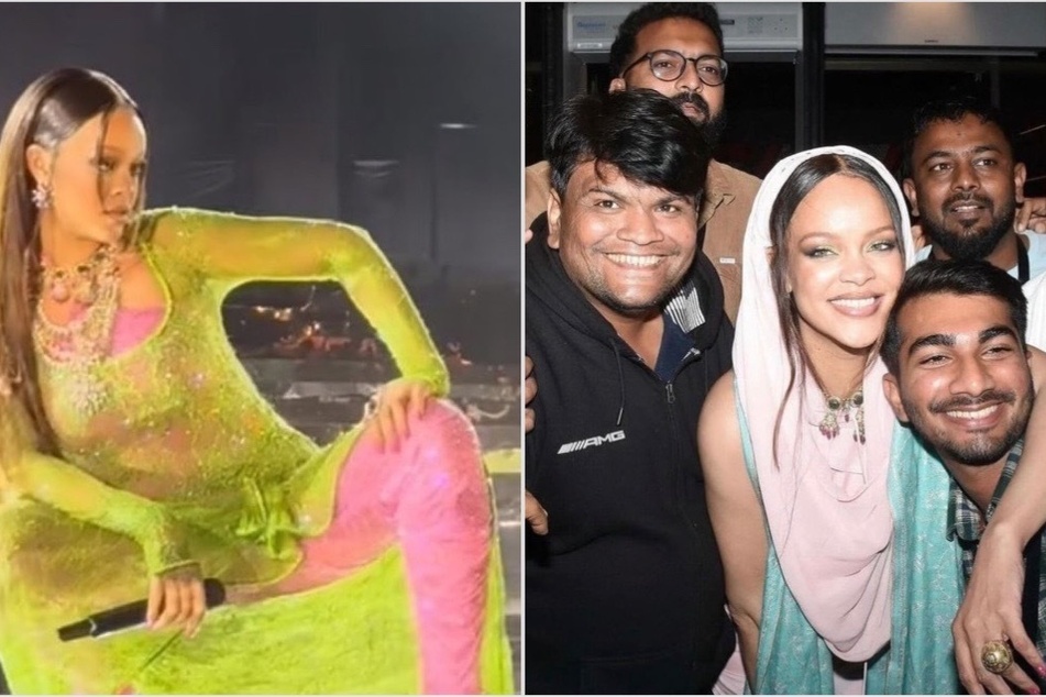 Rihanna hits the stage for billionaire's private wedding bash!