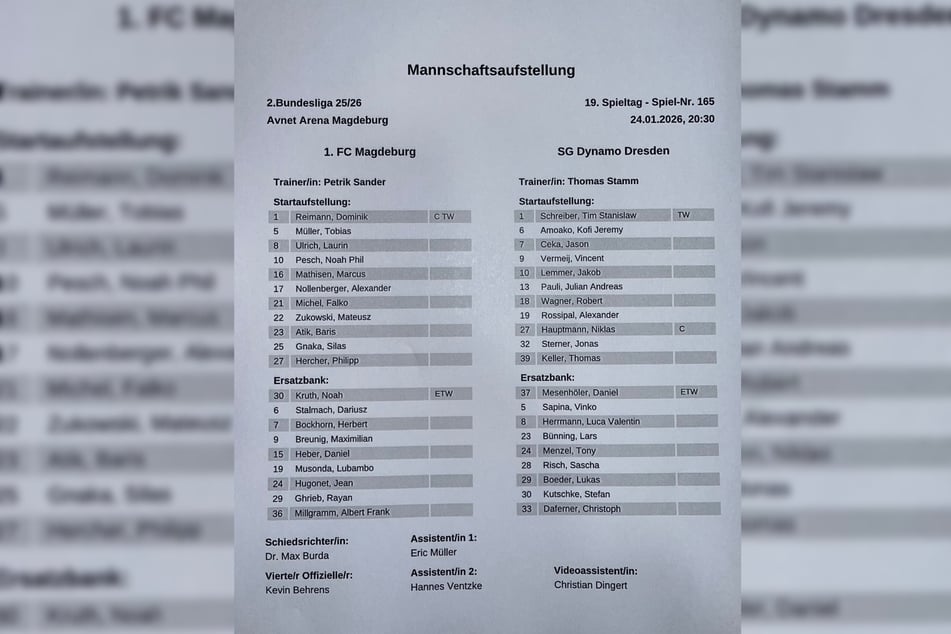 So gehen beide Teams ins Spiel.