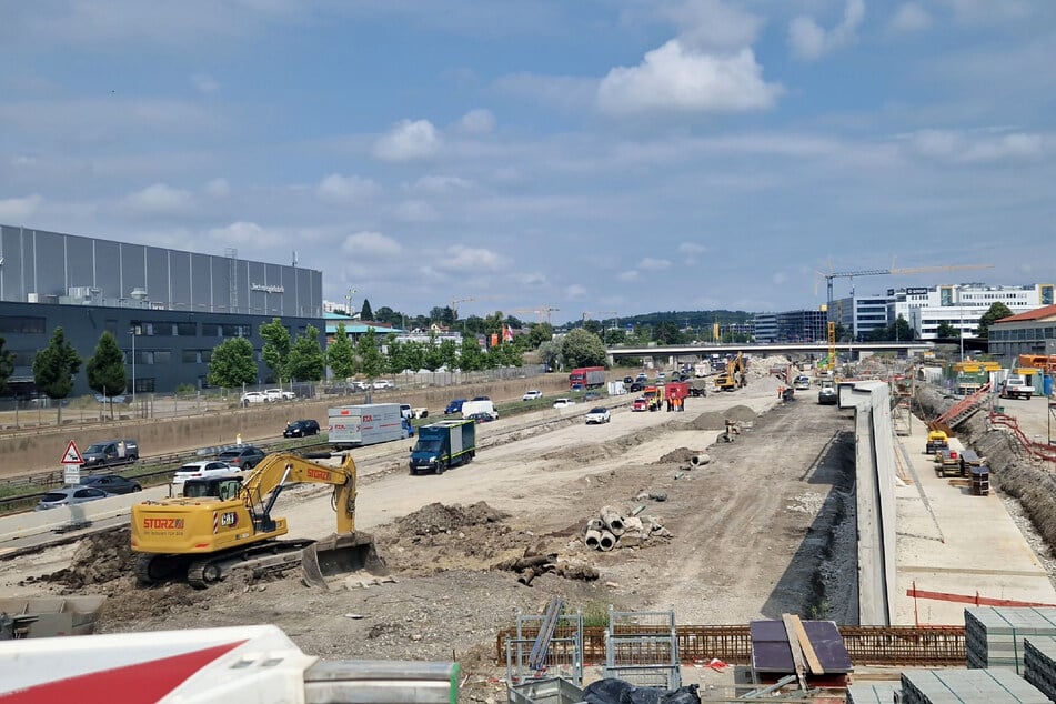 Der Fundort auf der Autobahnbaustelle befindet sich zwischen den Städten Böblingen und Sindelfingen.