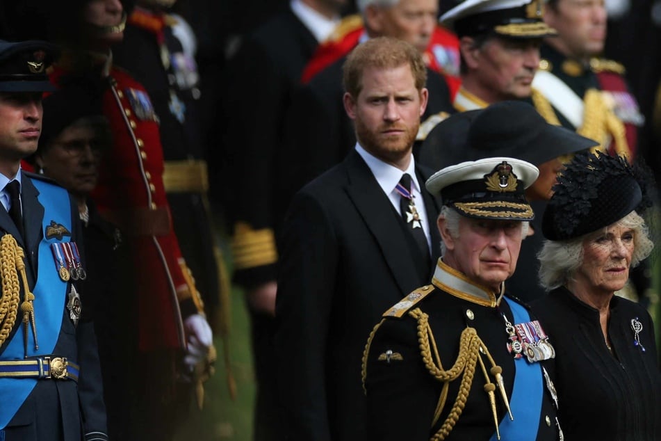 Britain's King Charles III (second from r.) will not speak to his son Prince Harry (third from r.) since a major royal falling out.