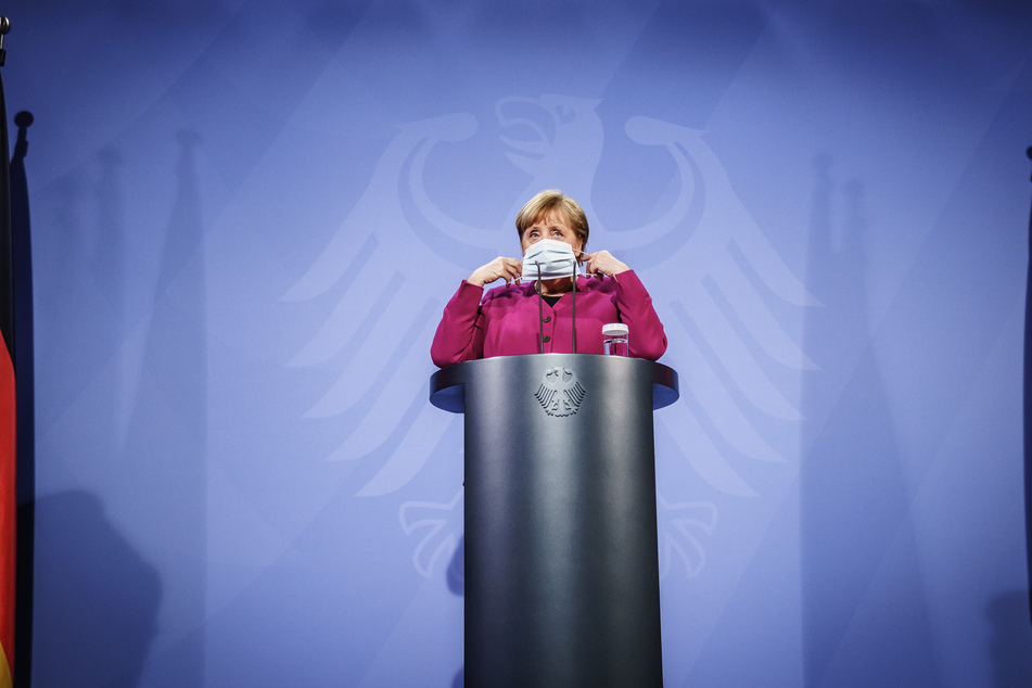 Bundeskanzlerin Angela Merkel (66, CDU) bei dem Pressestatement nach dem Gipfeltreffen der EU-Staats- und Regierungschefs am Donnerstagabend.