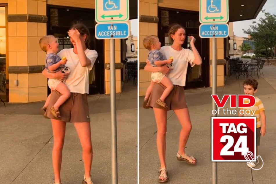 viral videos: Viral Video of the Day for July 18, 2024: Toddler recreates mom's pole-slamming antics in funny clip!