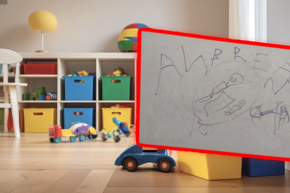 La madre piensa que su hijo (de 5 años) está dibujando un cuadro: lo que realmente está haciendo es dar una clara señal.