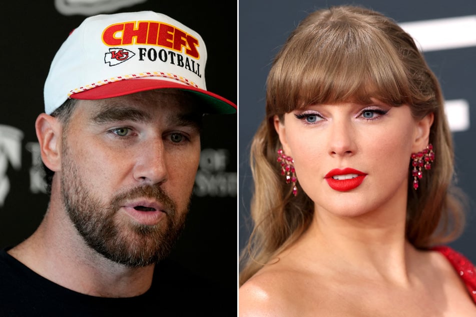 Travis Kelce (l.) has hit back at criticism that he and girlfriend Taylor Swift are seeking attention with their high-profile outings.