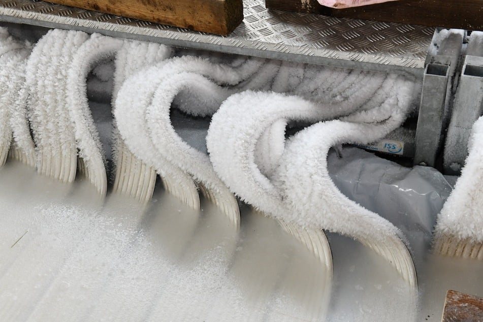 Für die entsprechende Kälte sorgt ein mobiles Kälteaggregat.