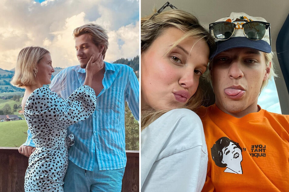 Millie Bobby Brown honored her fiancé, Jake Bongiovi (r), on his birthday with an adorable Instagram tribute.