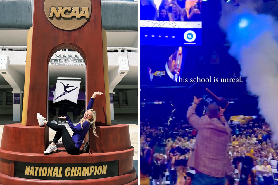 Olivia Dunne still can't contain her excitement after winning LSU's first-ever gymnastics NCAA title, sharing a glimpse of the team's celebration on Instagram.