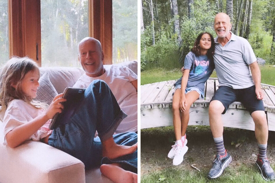 Bruce Willis' family shared shots of him enjoying time at home with loved ones last summer.