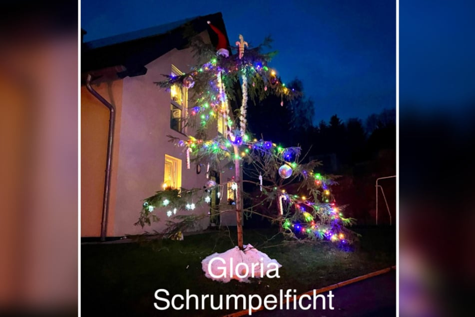 Hässlicher Baum – aber immerhin schön beleuchtet.