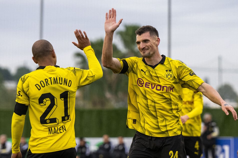 Von Sommer 2020 bis Februar 2024 war Thomas Meunier (32, r.) für den BVB in der Bundesliga am Ball.