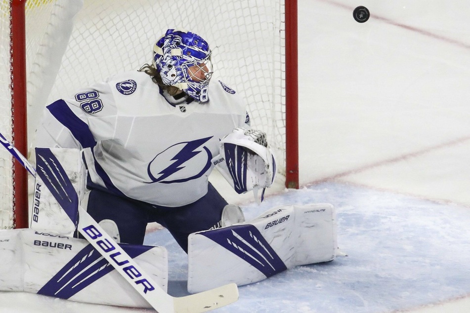 Lightning goaltender Andrei Vasilevskiy stopped 29 shots to shutout the Canes in game five on Tuesday night.