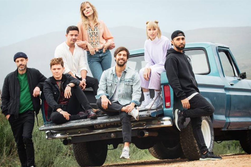 Die Teilnehmer der siebten Staffel von "Sing meinen Song": Jan Plewka, Michael Patrick Kelly, Nico Santos, Ilse DeLange, Max Giesinger, LEA und MoTrip (v.l.n.r.).