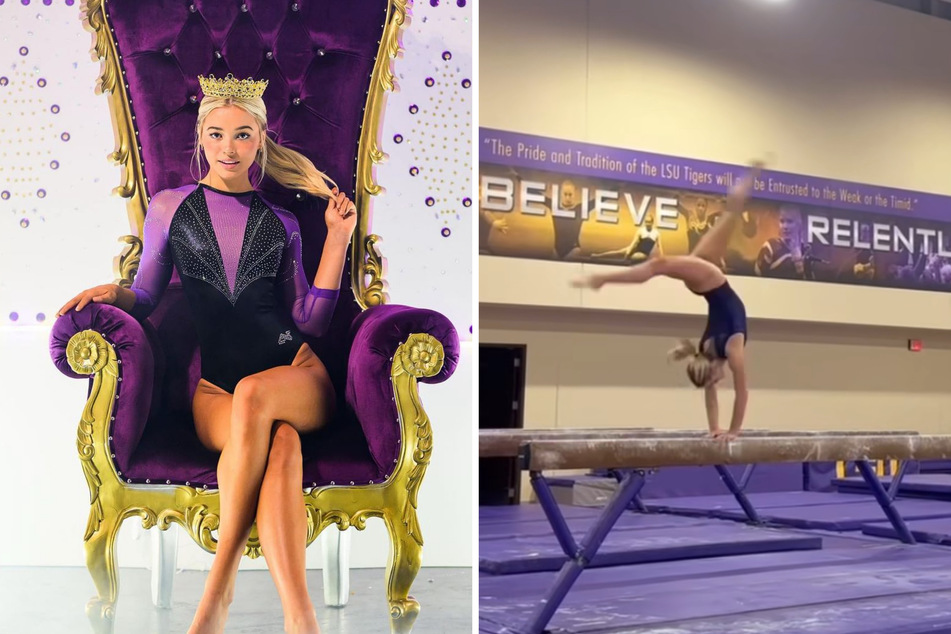 Olivia Dunne has treated fans to a sneak peek into her balance beam training for the upcoming showdown against Kentucky on Friday.