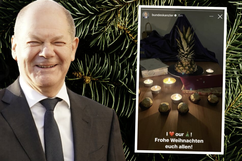 Insta-Panne bei Olaf Scholz: Ananas statt Weihnachtsbaum!?