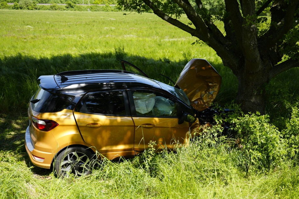 Der 49-jährige Fahrer krachte mit seinem Auto direkt gegen einen Baum und wurde schwer verletzt.