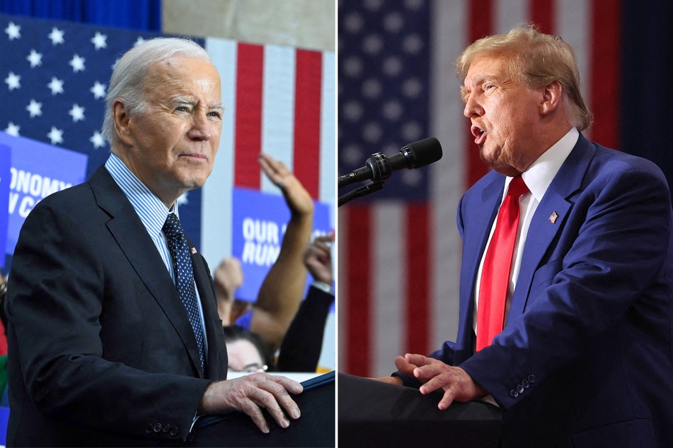 Donald Trump (r.) and Joe Biden came out on top during Pennsylvania's primary election on Tuesday, but they also missed out on thousands of protest votes.