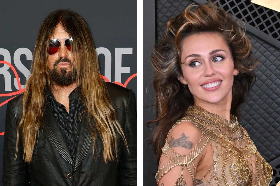 Miley Cyrus (r.) has allegedly been on bad terms with her dad Billy Ray Cyrus for a while now.