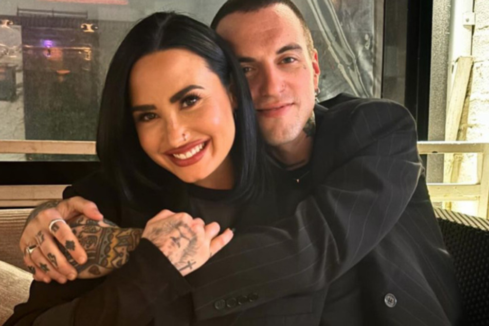 Demi Lovato (l.) sweetly honored her fiancé Jutes' birthday over Easter weekend.