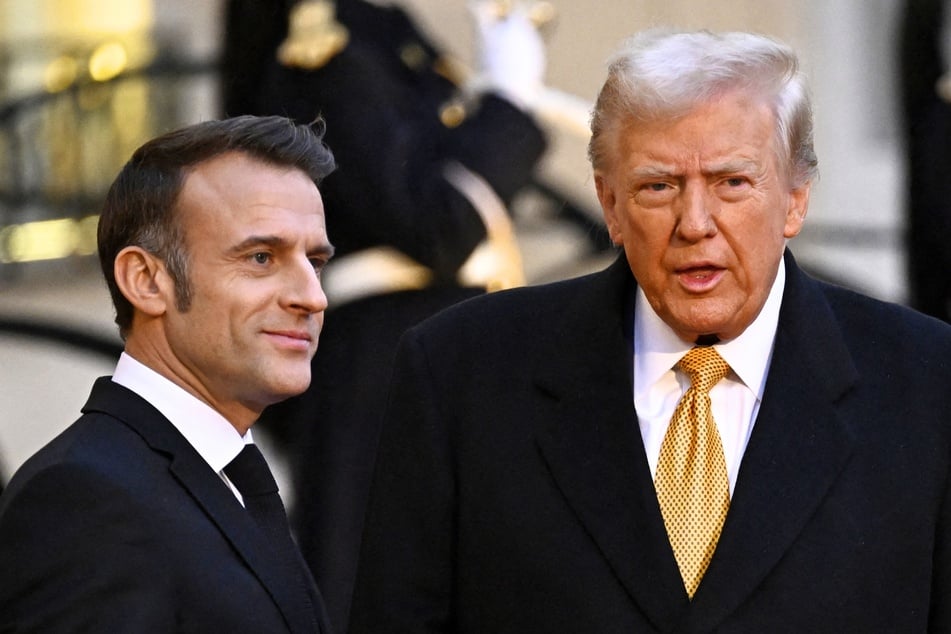 Trump arrives in Paris to discuss how the "world is going a little crazy" with Macron and Zelensky