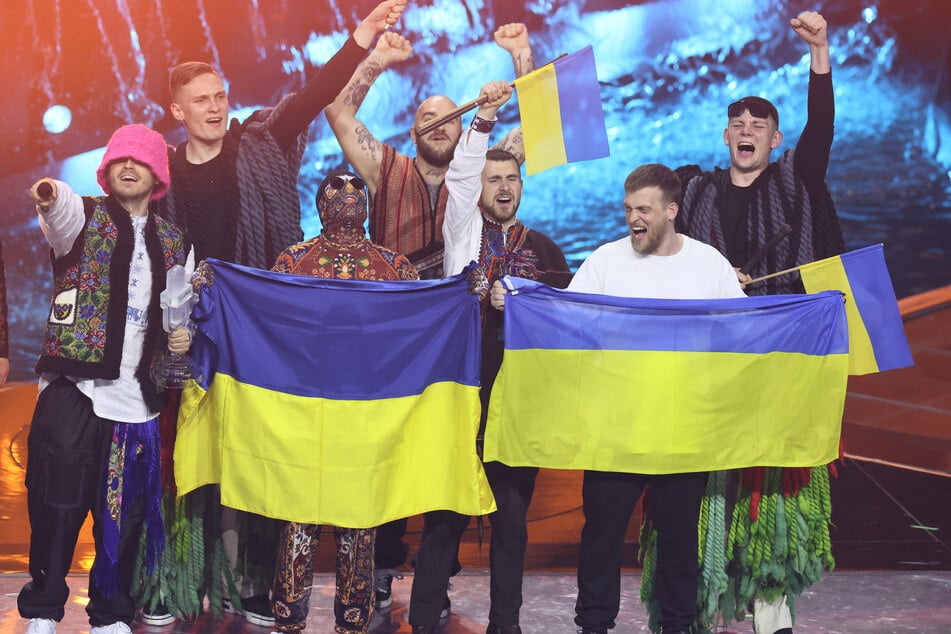 Das Kalush Orchestra aus der Ukraine jubelte über den Gewinn des Eurovision Song Contest.