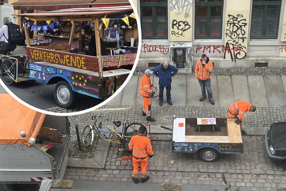 Dresden: "Verkehrswende Dresden" außer sich: Riesenzoff um Werbe-Lastenrad