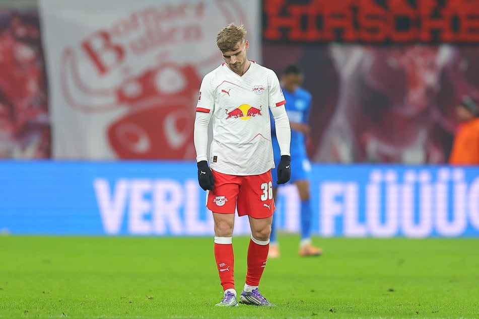 RB Leipzigs Timo Werner (29) durfte gegen Bayer Leverkusen in der Schlussphase auf das Feld. Es war möglicherweise sein letzter Auftritt für die Sachsen.